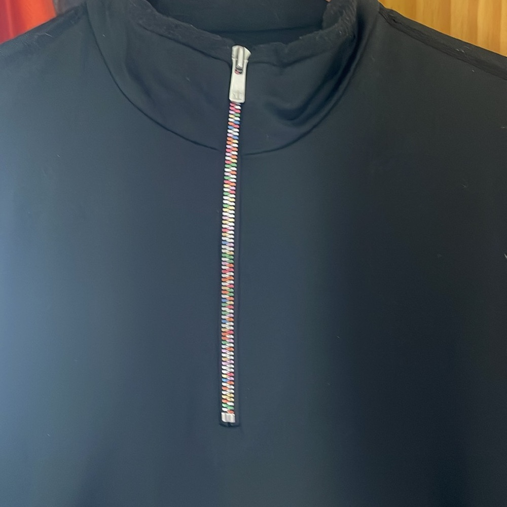 Snow Angel Black Long Sleeve Quarter-Zip Top, M